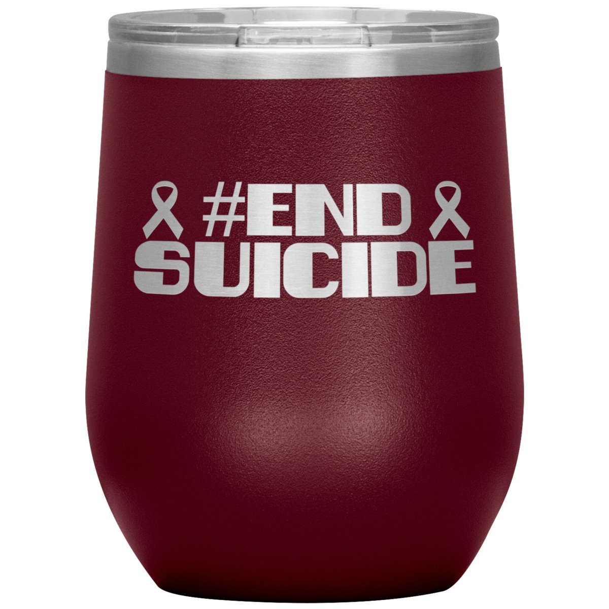 #End Suicide 12oz Wine Insulated Tumbler - BluSparkle