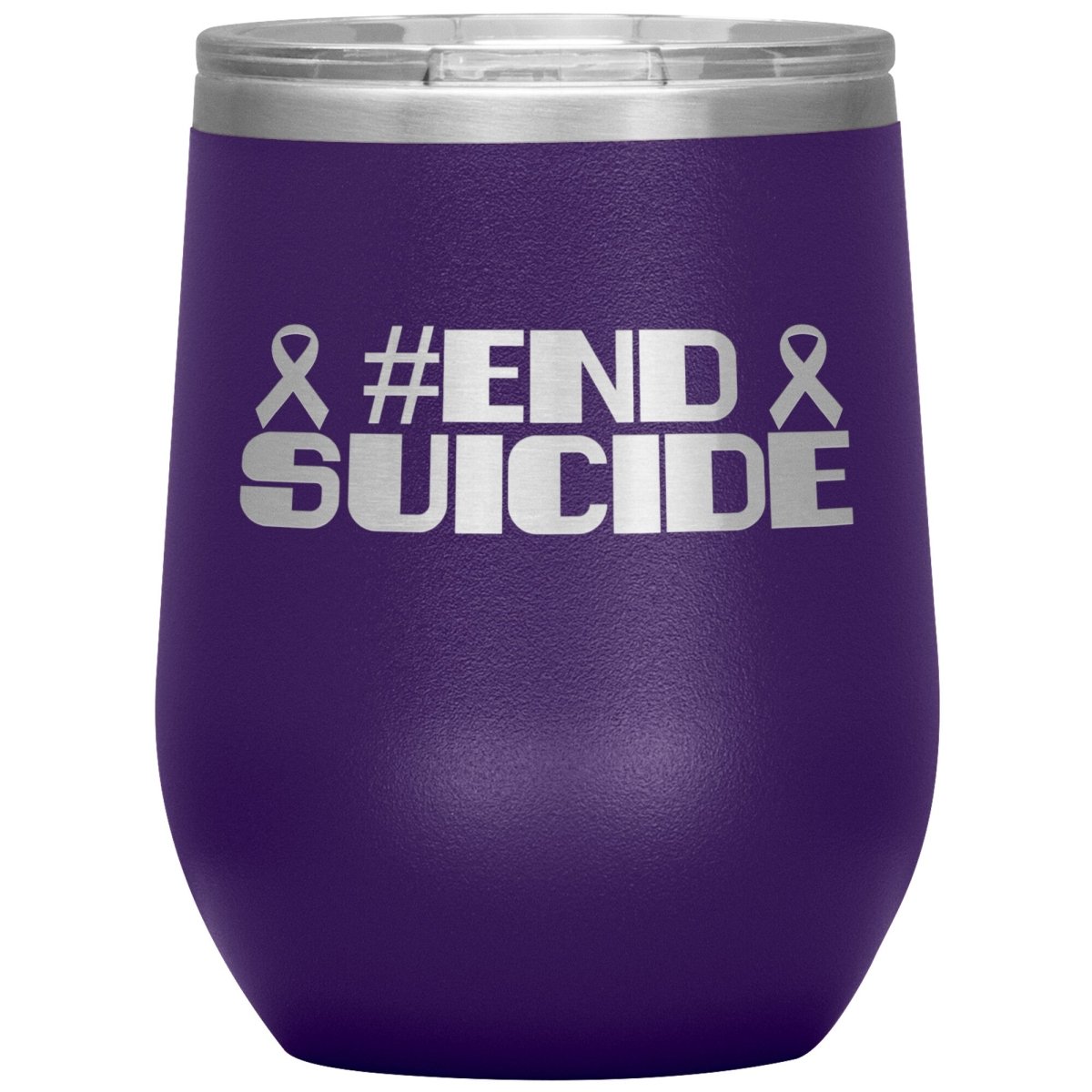 #End Suicide 12oz Wine Insulated Tumbler - BluSparkle