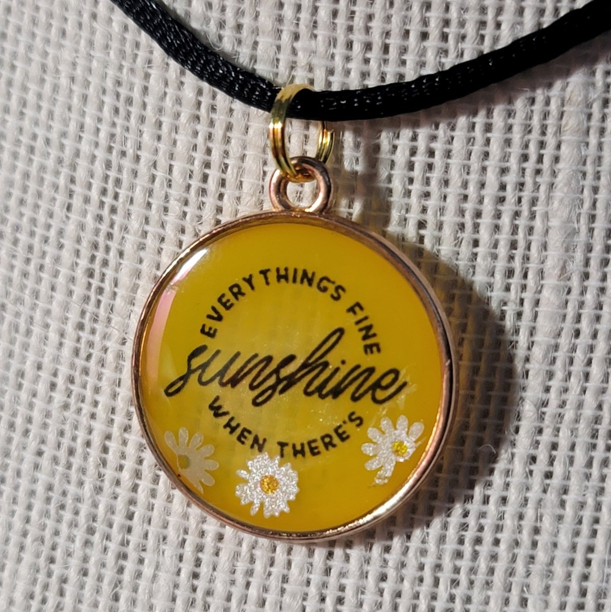 Everything's Fine When There's Sunshine Pendant Charm - BluSparkle