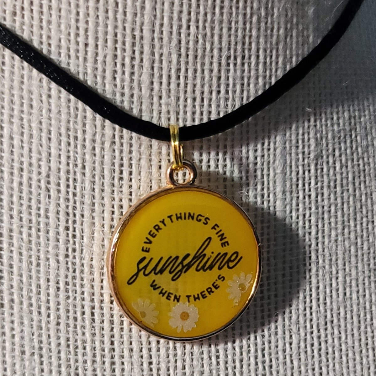 Everything's Fine When There's Sunshine Pendant Charm - BluSparkle