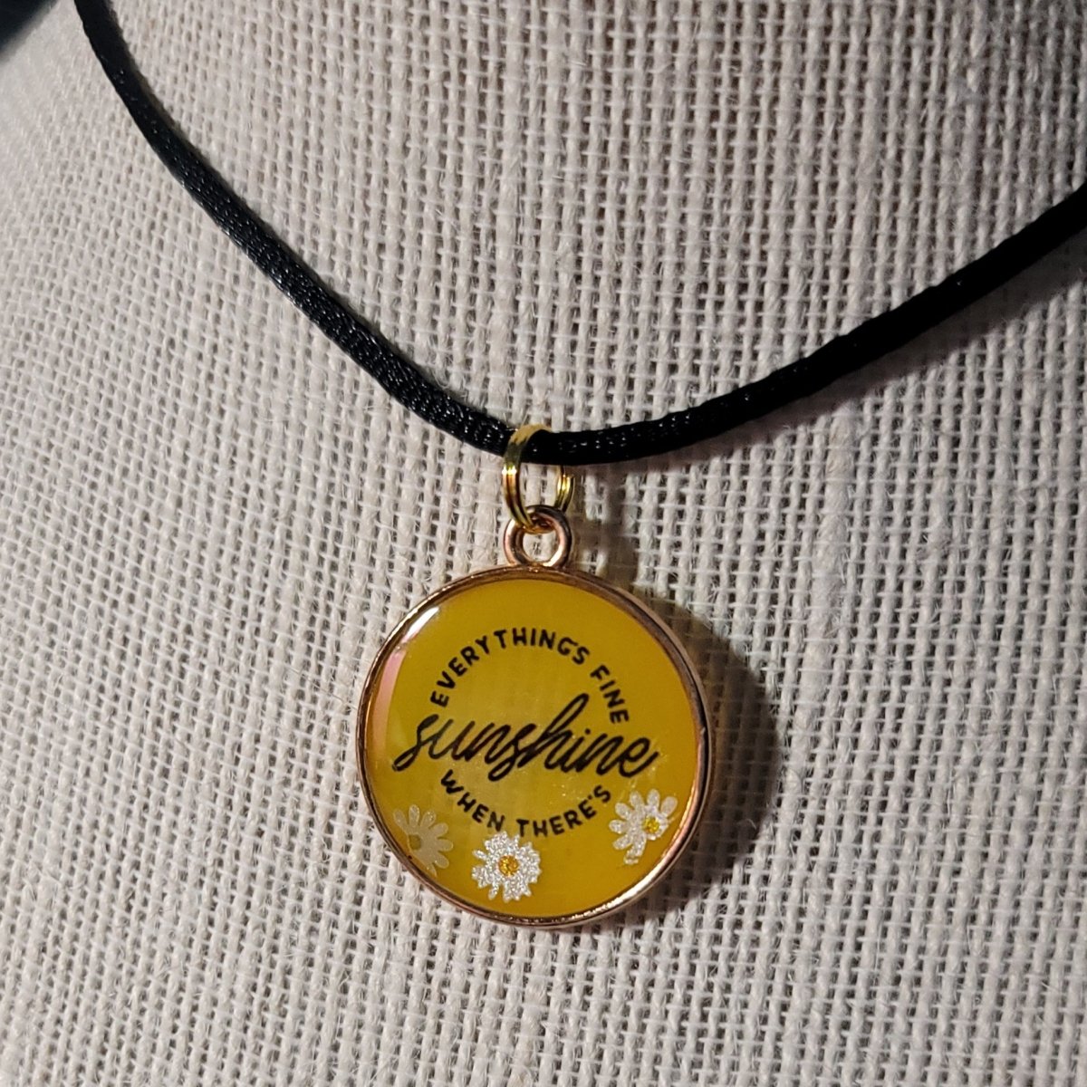 Everything's Fine When There's Sunshine Pendant Charm - BluSparkle