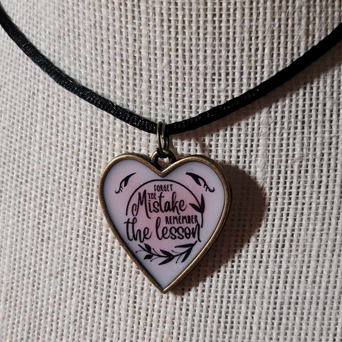 Forget the Mistake, Remember the Lesson Pendant Charm - BluSparkle