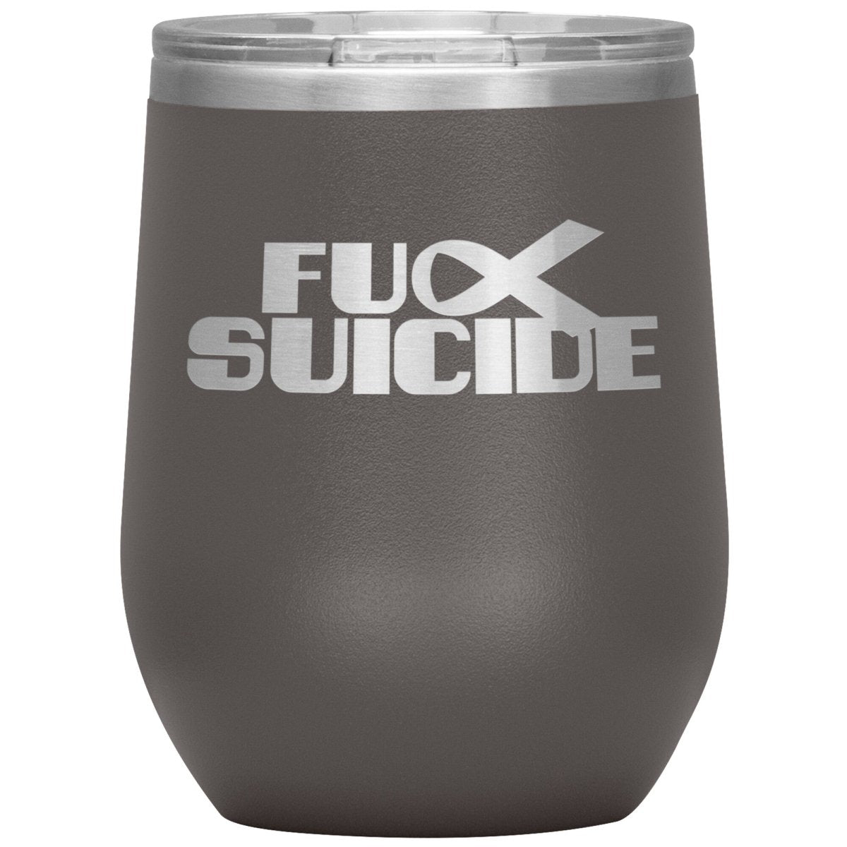 Fu** Suicide 12oz Wine Insulated Tumbler - BluSparkle