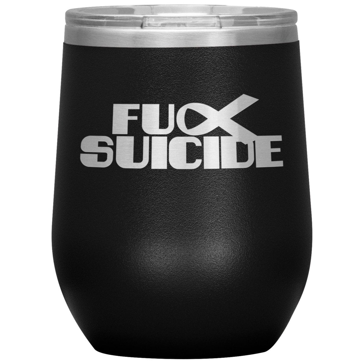 Fu** Suicide 12oz Wine Insulated Tumbler - BluSparkle