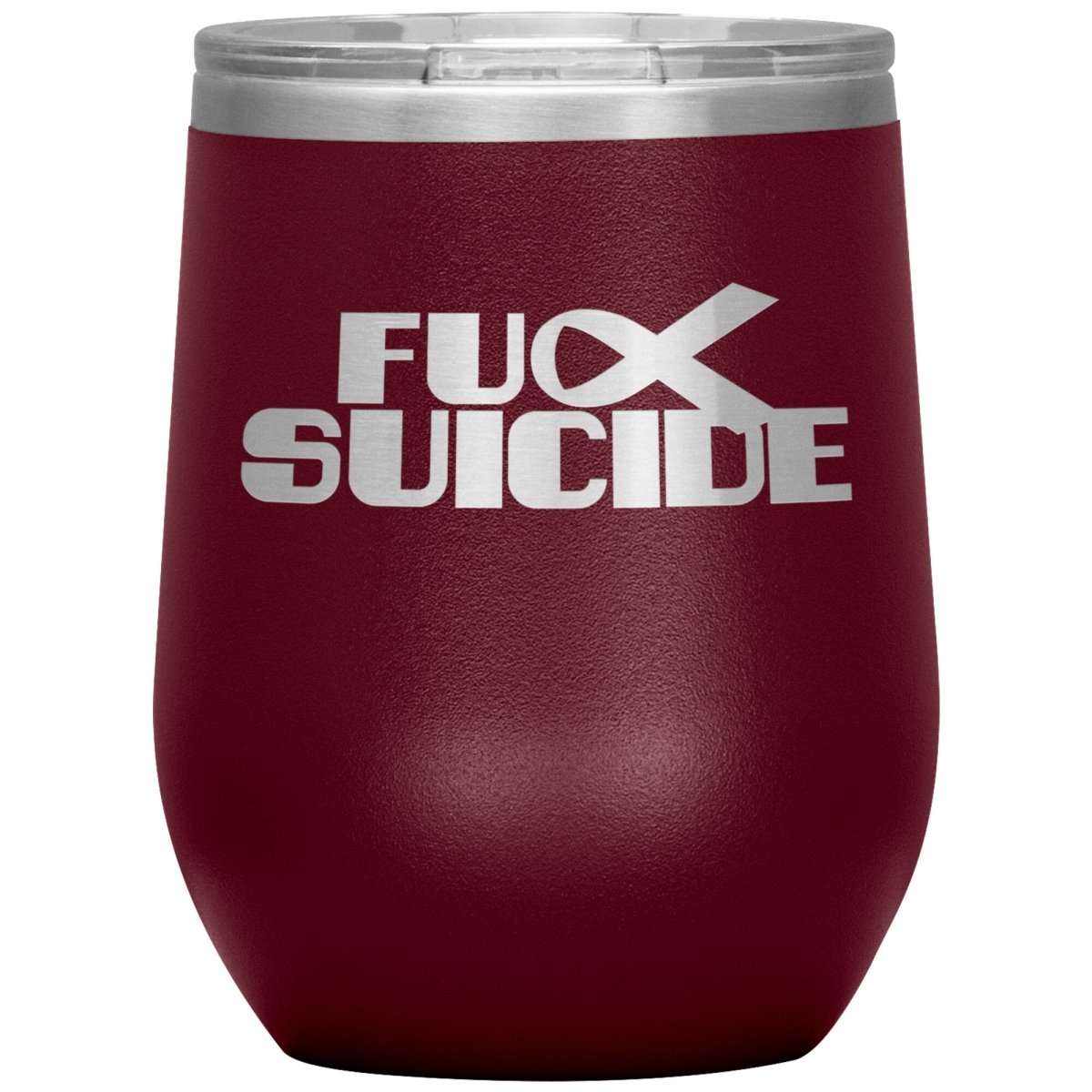 Fu** Suicide 12oz Wine Insulated Tumbler - BluSparkle