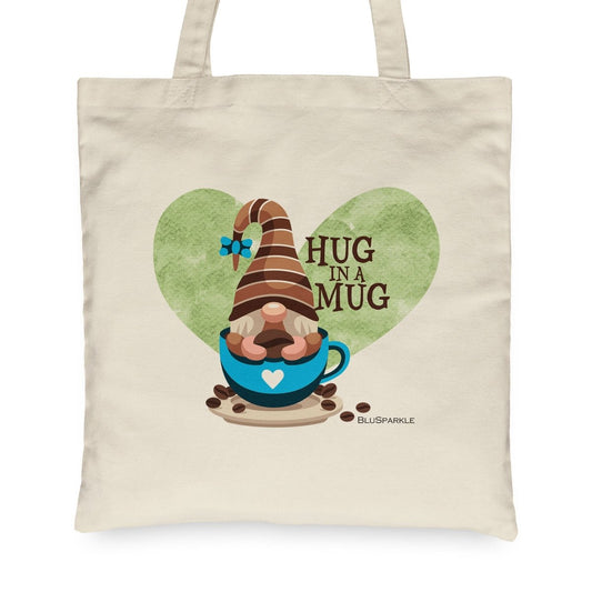 Gnome in a Mug Canvas Tote Bag - BluSparkle