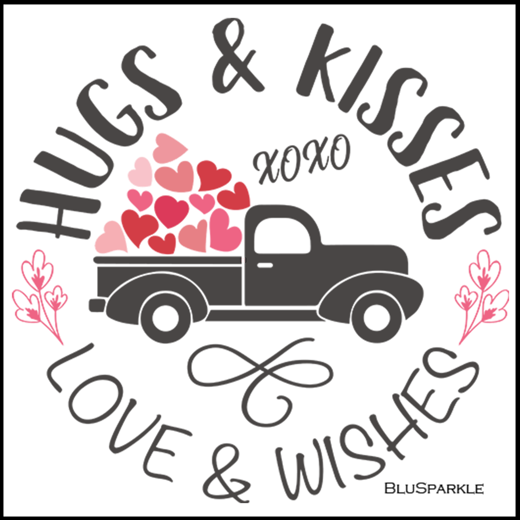 Hugs & Kisses Love & Wishes Wise Expression Sticker - BluSparkle