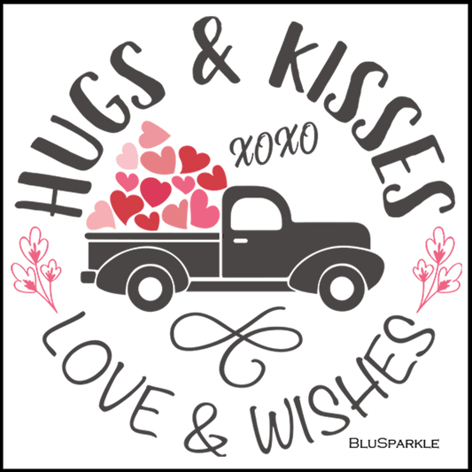 Hugs & Kisses Love & Wishes Wise Expression Sticker - BluSparkle