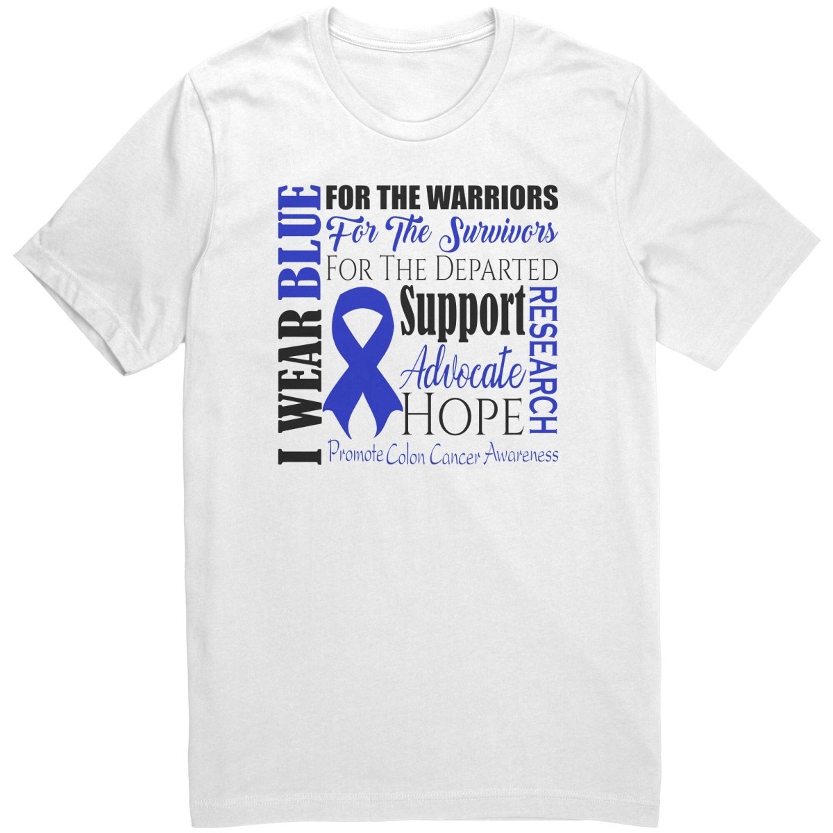 I Wear Blue for Colon Cancer Awareness T-Shirt, Hoodie, Tank - BluSparkle