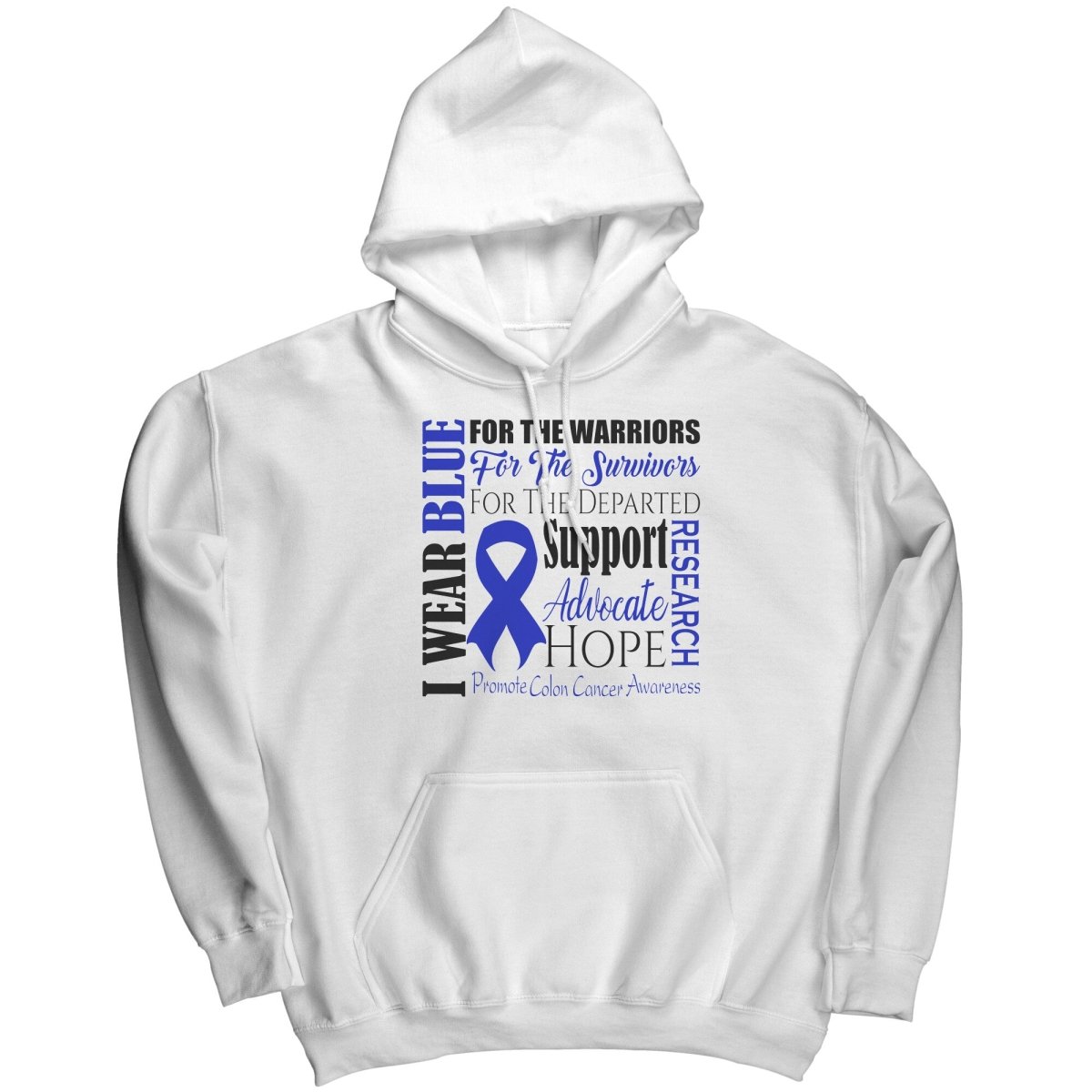 I Wear Blue for Colon Cancer Awareness T-Shirt, Hoodie, Tank - BluSparkle