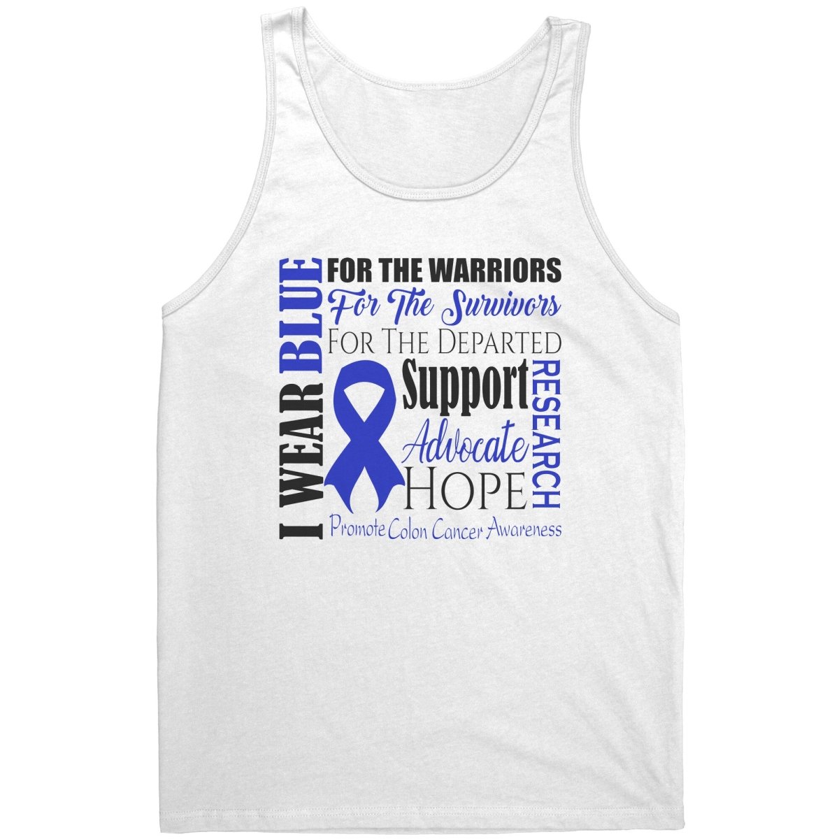 I Wear Blue for Colon Cancer Awareness T-Shirt, Hoodie, Tank - BluSparkle