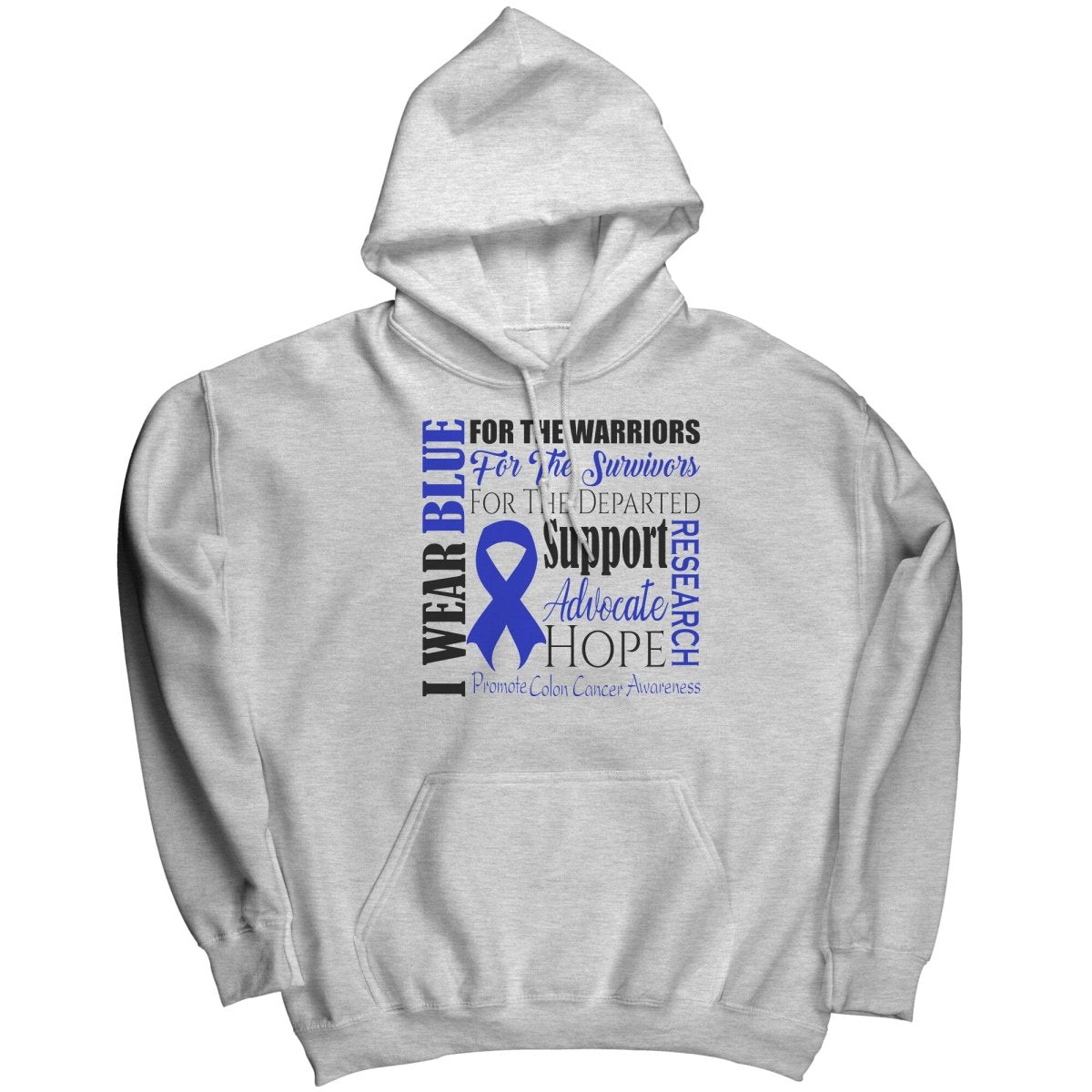 I Wear Blue for Colon Cancer Awareness T-Shirt, Hoodie, Tank - BluSparkle