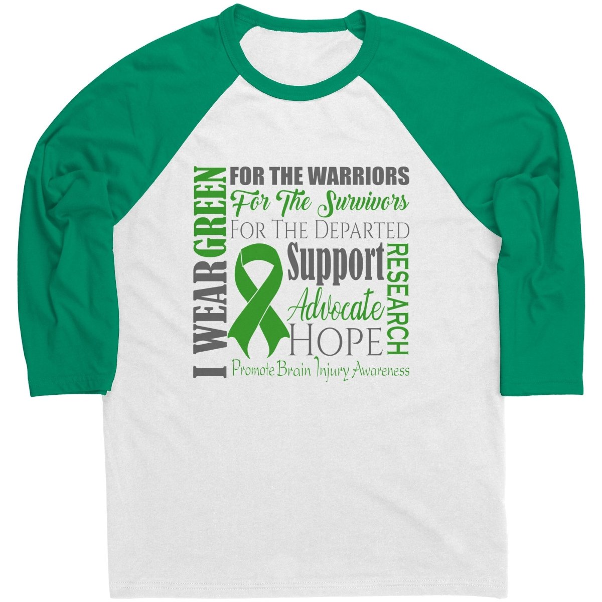 I Wear Green for Brain Injury Awareness T-Shirt, Hoodie, Tank - BluSparkle