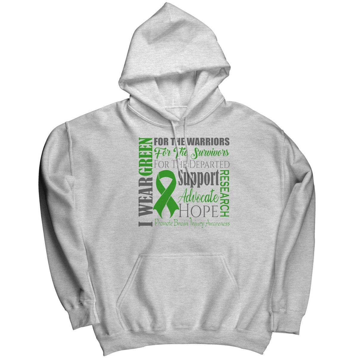 I Wear Green for Brain Injury Awareness T-Shirt, Hoodie, Tank - BluSparkle