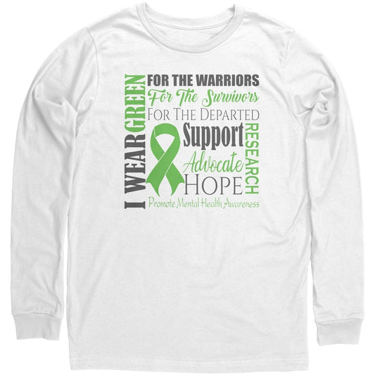 I Wear Green for Mental Health Awareness T-Shirt, Hoodie, Tank - BluSparkle