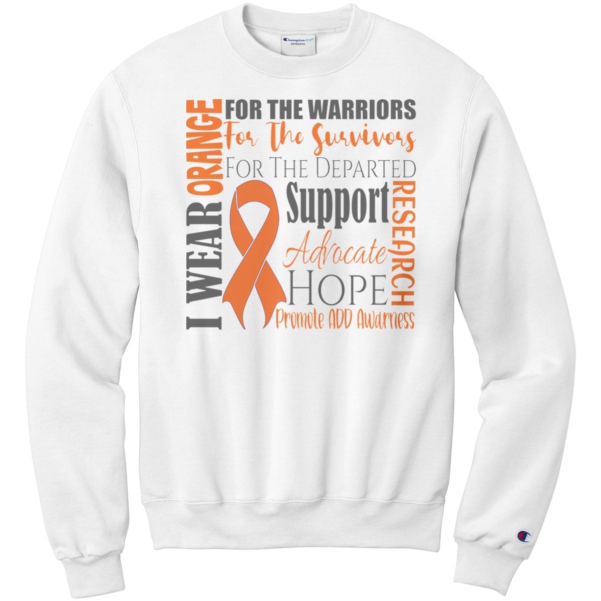 I Wear Orange for ADD Awareness T-Shirt, Tank, Sweatshirt, Hoodie - BluSparkle