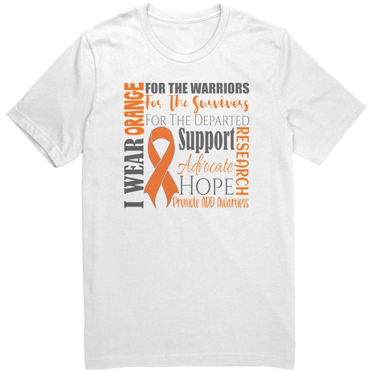 I Wear Orange for ADD Awareness T-Shirt, Tank, Sweatshirt, Hoodie - BluSparkle