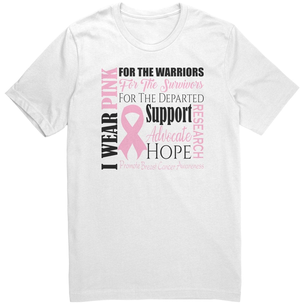 I Wear Pink for Breast Cancer Awareness T-Shirt, Hoodie, Tank - BluSparkle