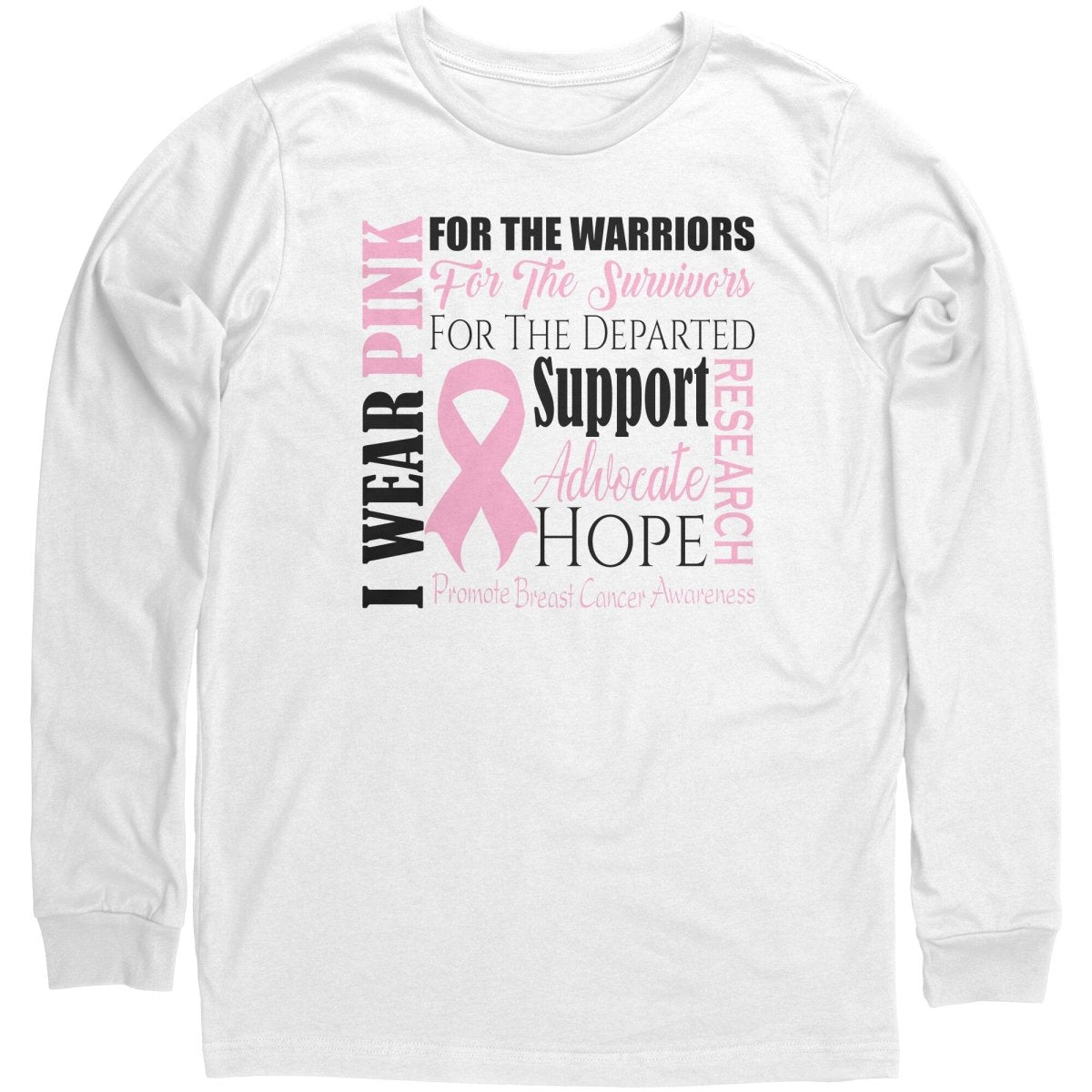 I Wear Pink for Breast Cancer Awareness T-Shirt, Hoodie, Tank - BluSparkle