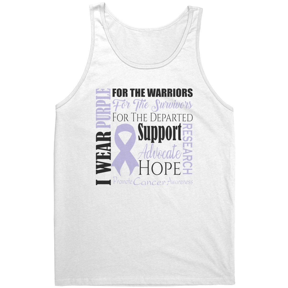 I Wear Purple for Cancer Awareness T-Shirt, Hoodie, Tank - BluSparkle