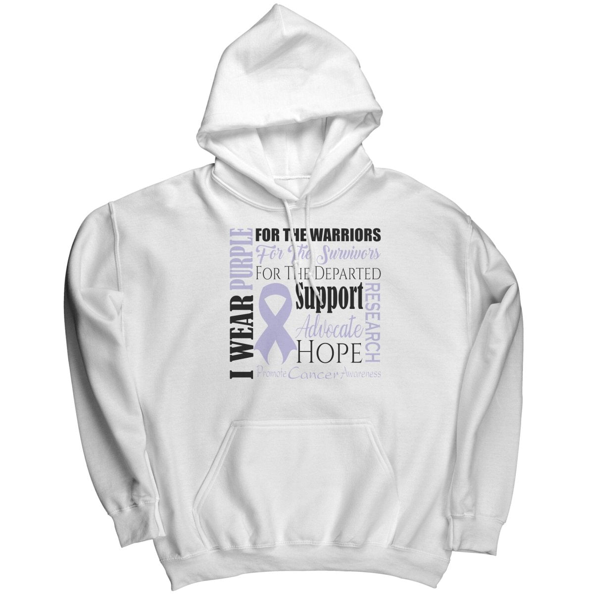 I Wear Purple for Cancer Awareness T-Shirt, Hoodie, Tank - BluSparkle