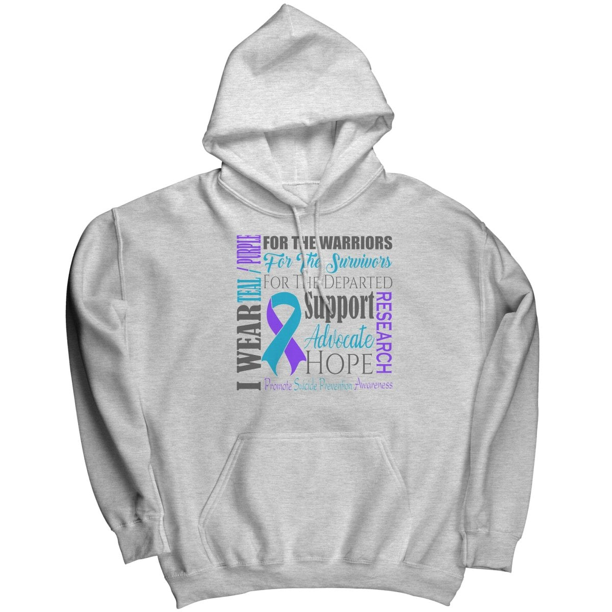 I Wear Teal & Purple for Suicide Prevention Awareness T-Shirt, Hoodie, Tank - BluSparkle