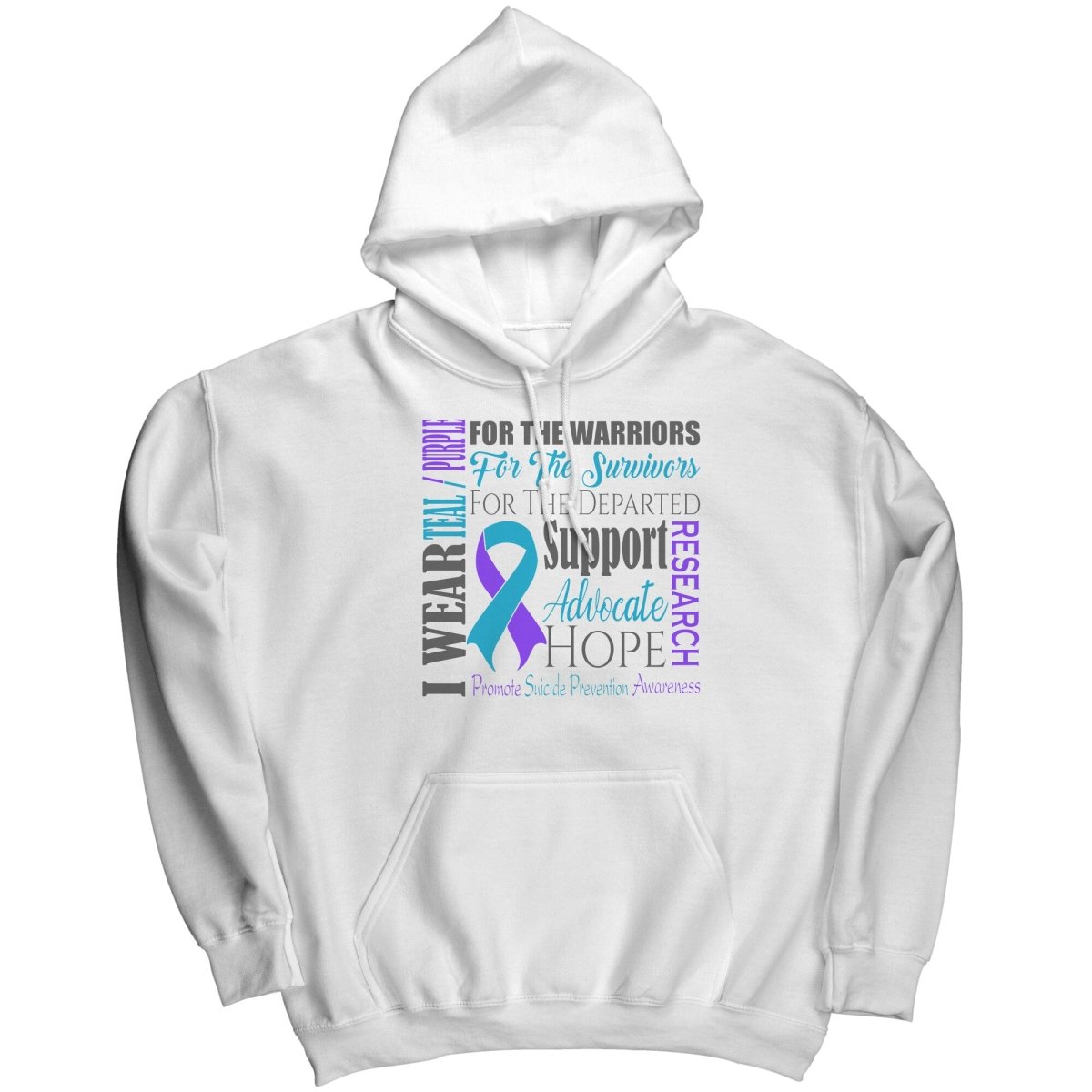 I Wear Teal & Purple for Suicide Prevention Awareness T-Shirt, Hoodie, Tank - BluSparkle