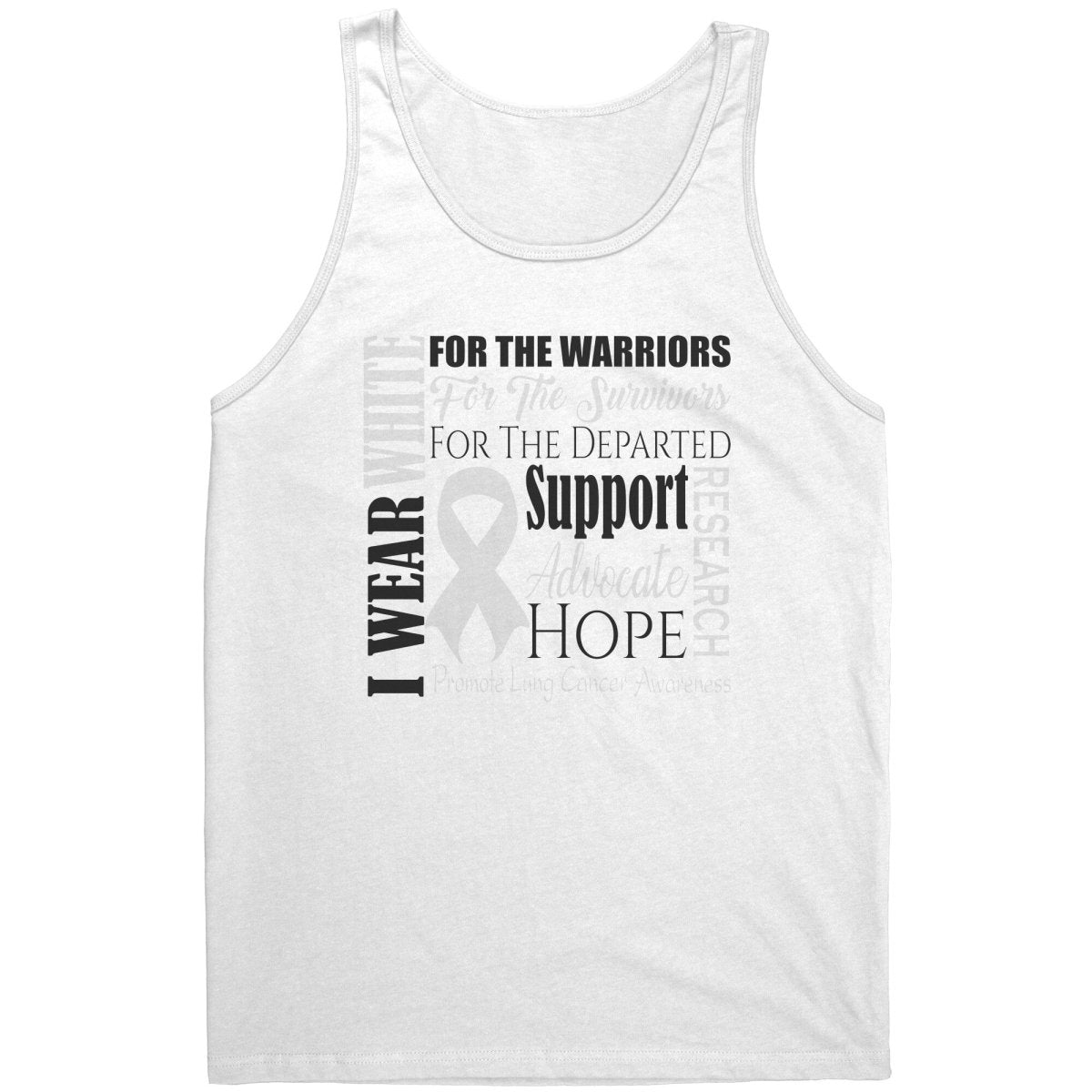 I Wear White for Lung Cancer Awareness T-Shirt, Hoodie, Tank - BluSparkle