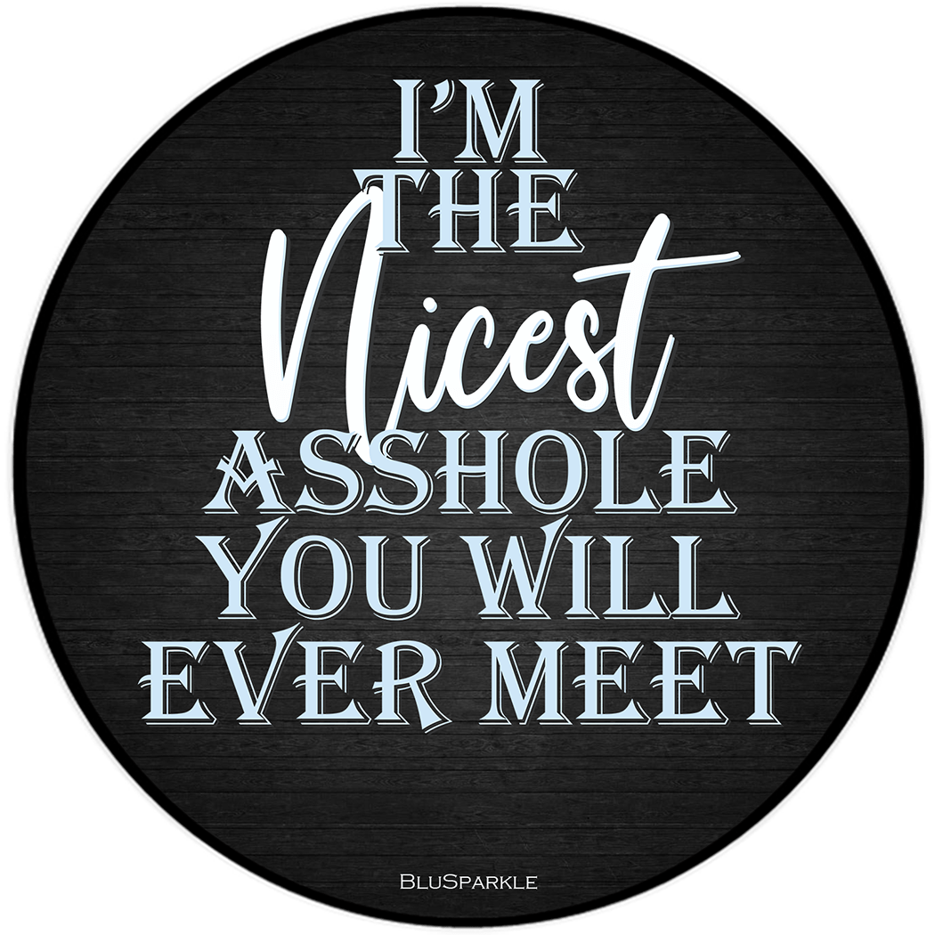 I'm The Nicest Asshole You Will Ever Meet Wise Expression Sticker - BluSparkle