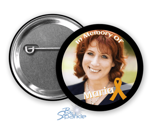 In Memory / In Honor of Appendix Cancer Awareness Pinback Button - BluSparkle