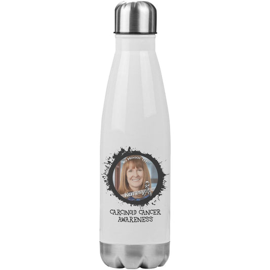 In Memory / In Honor of Carcinoid Cancer Awareness 20oz Insulated Water Bottle - BluSparkle