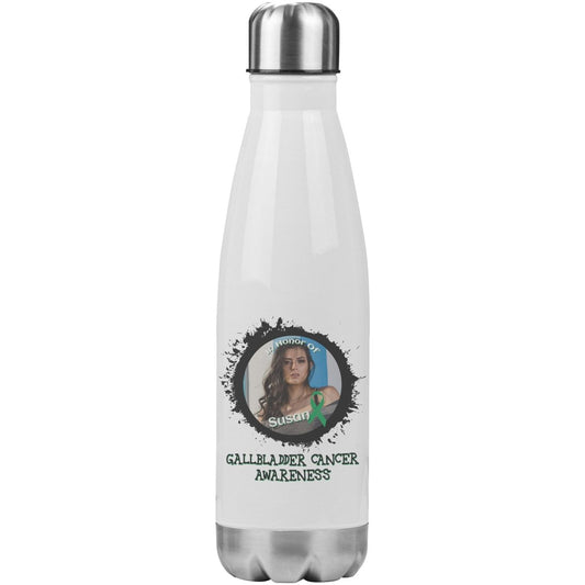 In Memory / In Honor of Gallbladder Cancer Awareness 20oz Insulated Water Bottle - BluSparkle