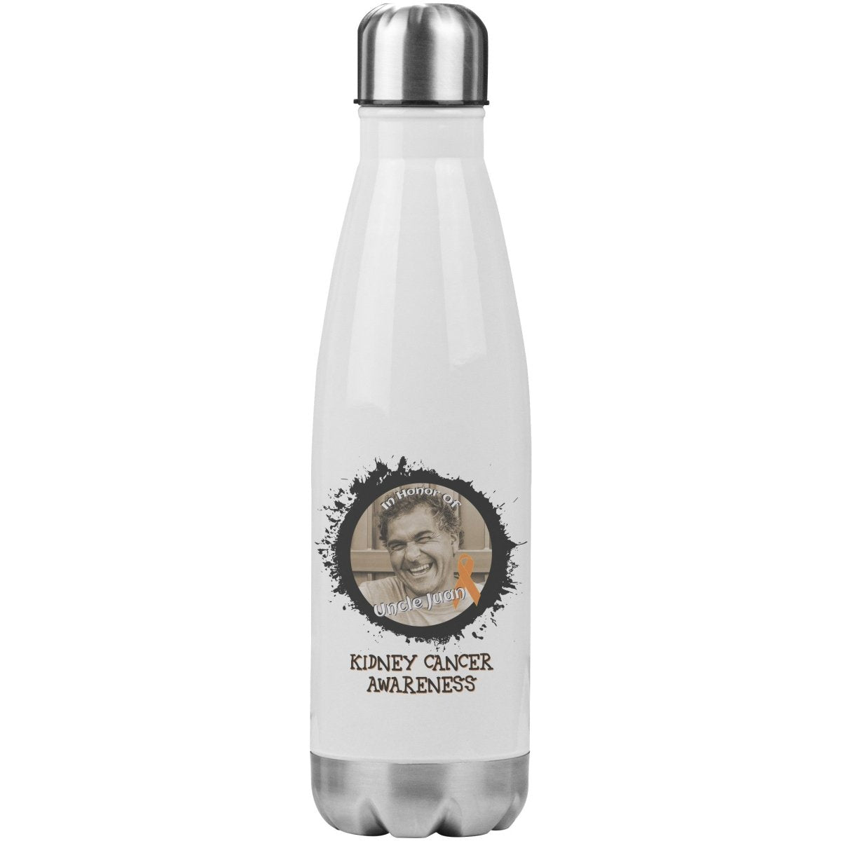 In Memory / In Honor of Kidney Cancer Awareness 20oz Insulated Water Bottle |x| - BluSparkle