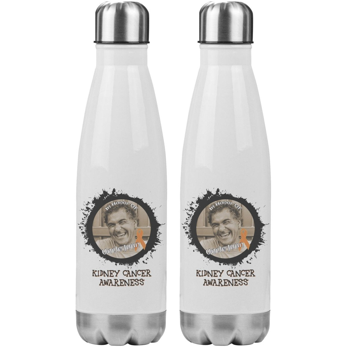 In Memory / In Honor of Kidney Cancer Awareness 20oz Insulated Water Bottle |x| - BluSparkle