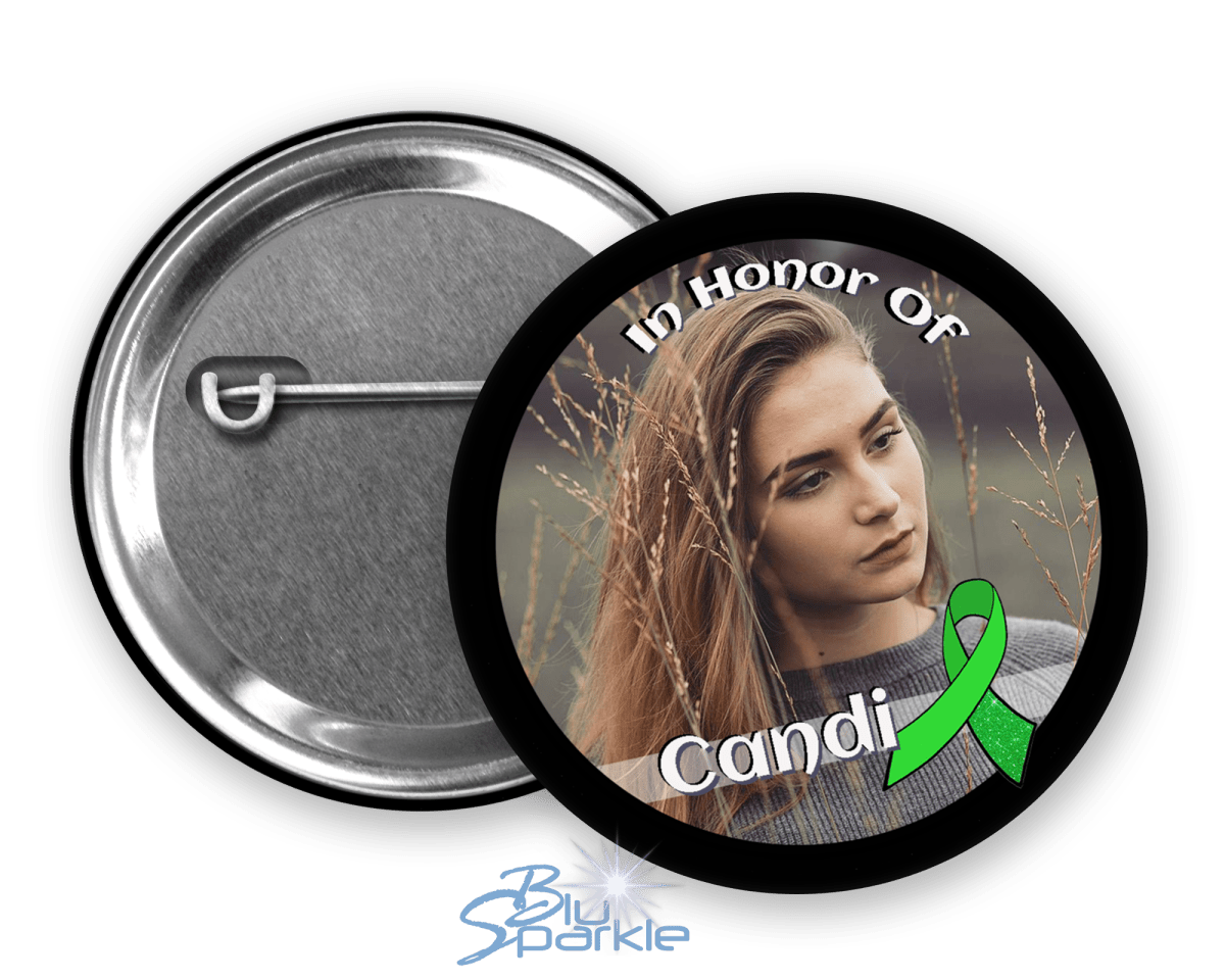 In Memory / In Honor of Liver Cancer Awareness Pinback Button - BluSparkle