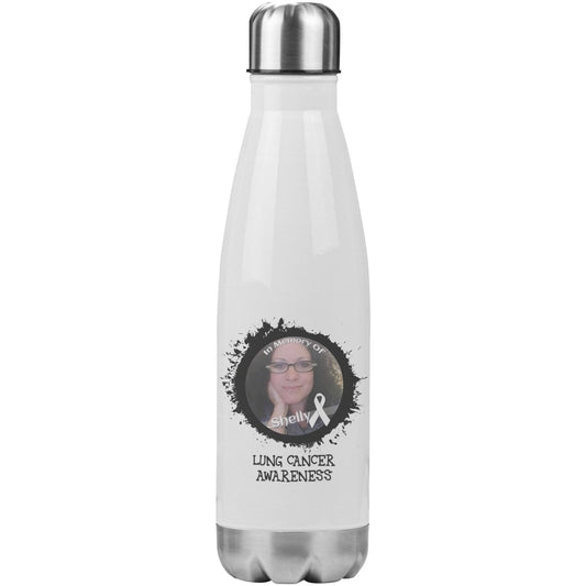 In Memory / In Honor of Lung Cancer Awareness 20oz Insulated Water Bottle |x| - BluSparkle