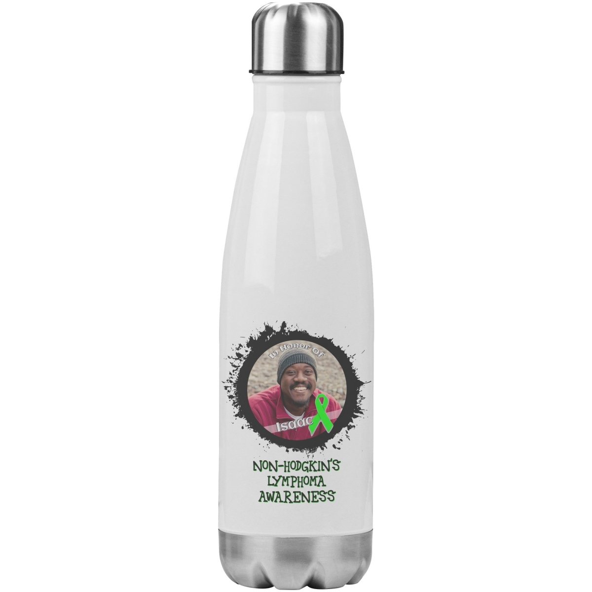 In Memory / In Honor of Non - Hodgkin's Lymphoma Awareness 20oz Insulated Water Bottle |x| - BluSparkle