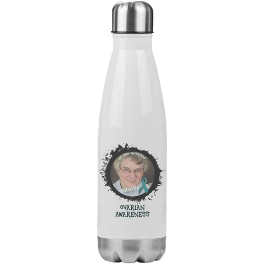 In Memory / In Honor of Ovarian Cancer Awareness 20oz Insulated Water Bottle - BluSparkle