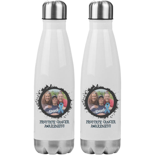 In Memory / In Honor of Prostate Cancer Awareness 20oz Insulated Water Bottle |x| - BluSparkle