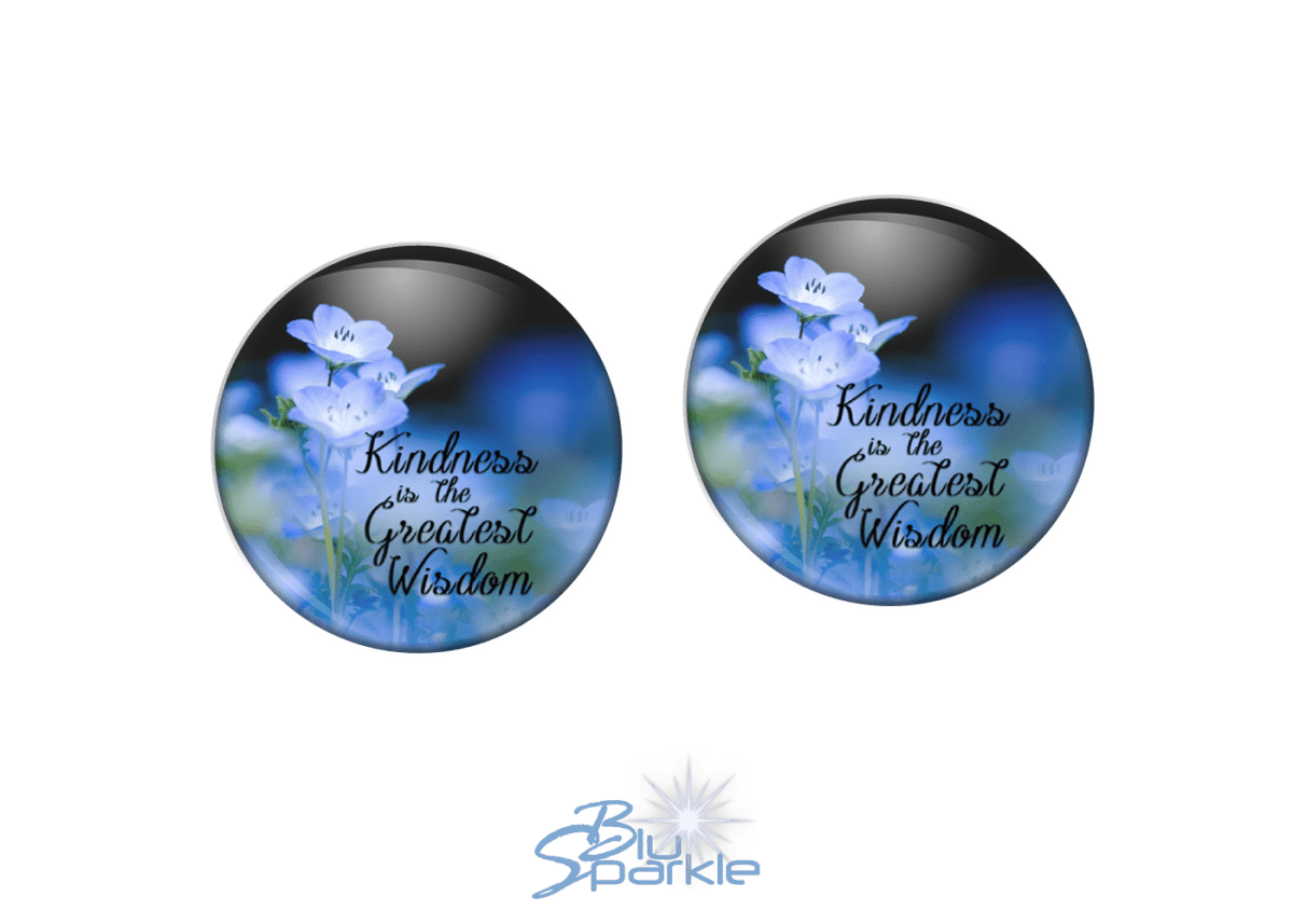 Kindness Is The Greatest Wisdom - Earrings - BluSparkle