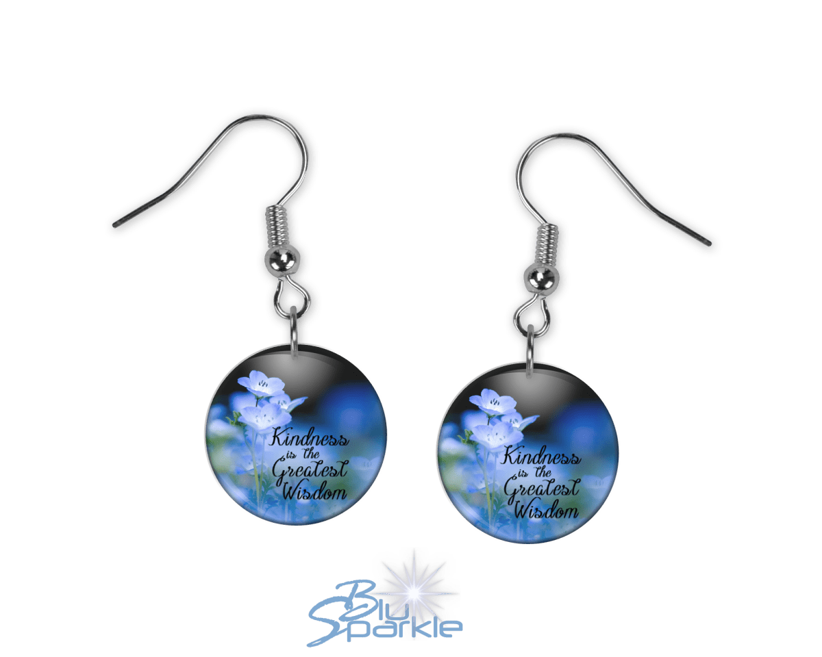 Kindness Is The Greatest Wisdom - Earrings - BluSparkle