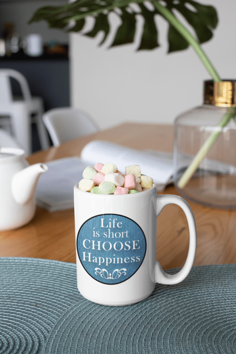 Life Is Short, Choose Happiness Mug - BluSparkle