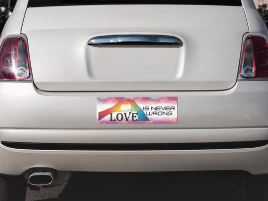 Love Is Never Wrong Bumper Sticker - BluSparkle