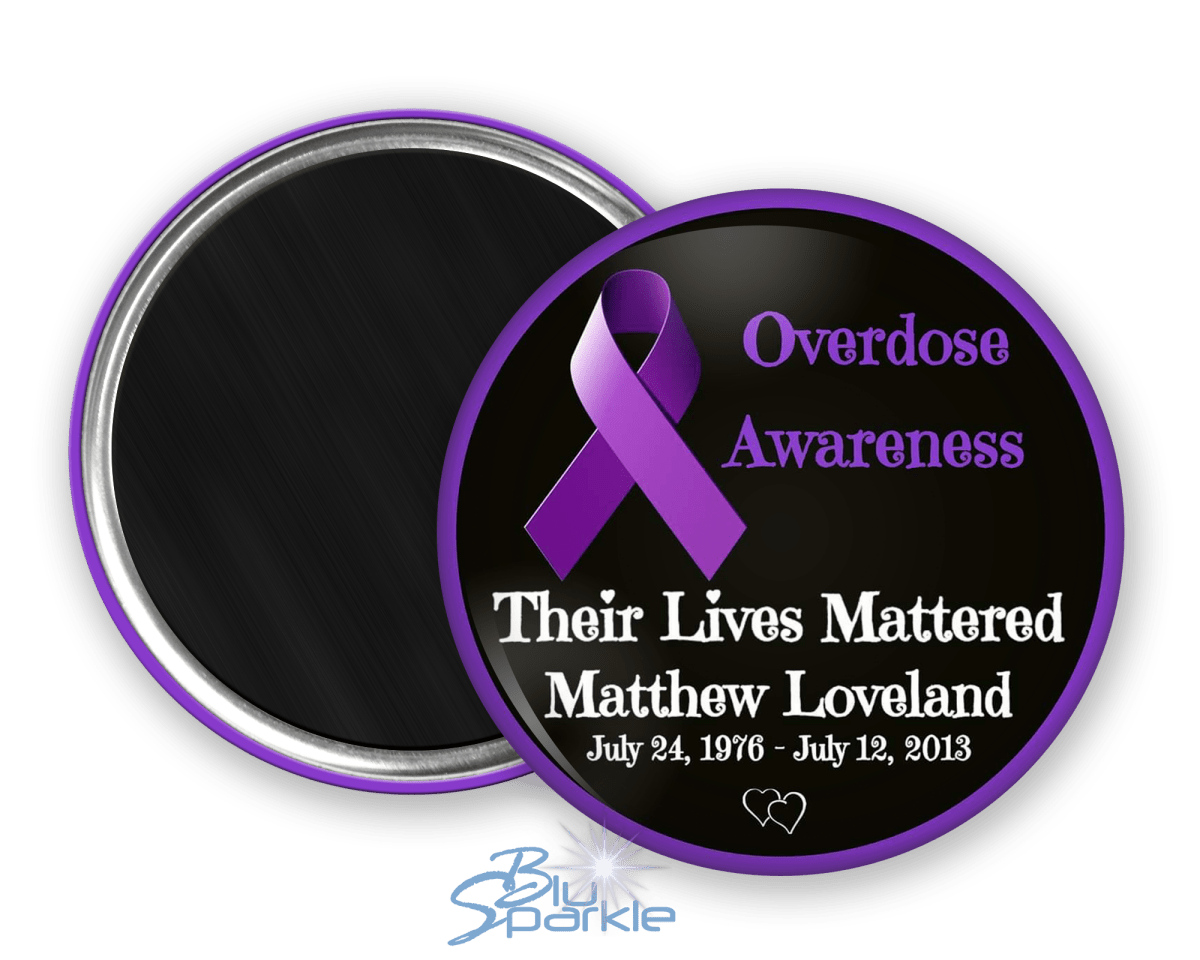 Overdose Awareness: Their Lives Mattered - Personalized Magnets - BluSparkle