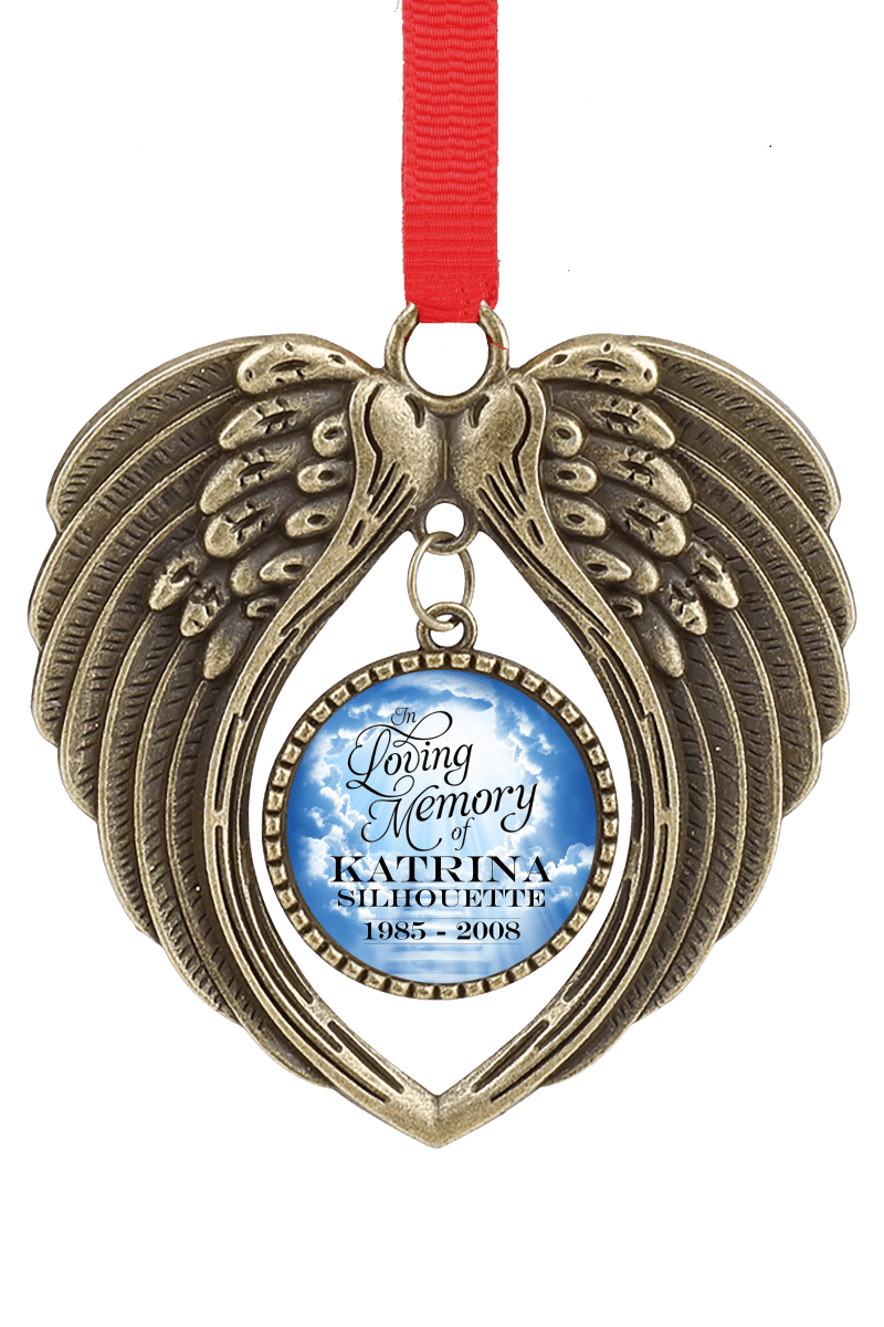 Personalized Angel Wings Rearview Window Ornament - BluSparkle