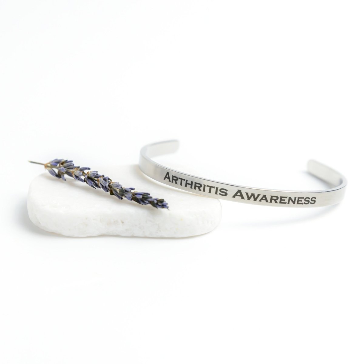 Personalized Arthritis Awareness Cuff Bracelet - BluSparkle