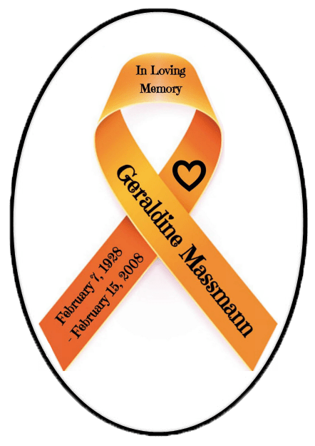 Personalized Awareness Ribbon 4"x6" Clear Sticker - BluSparkle