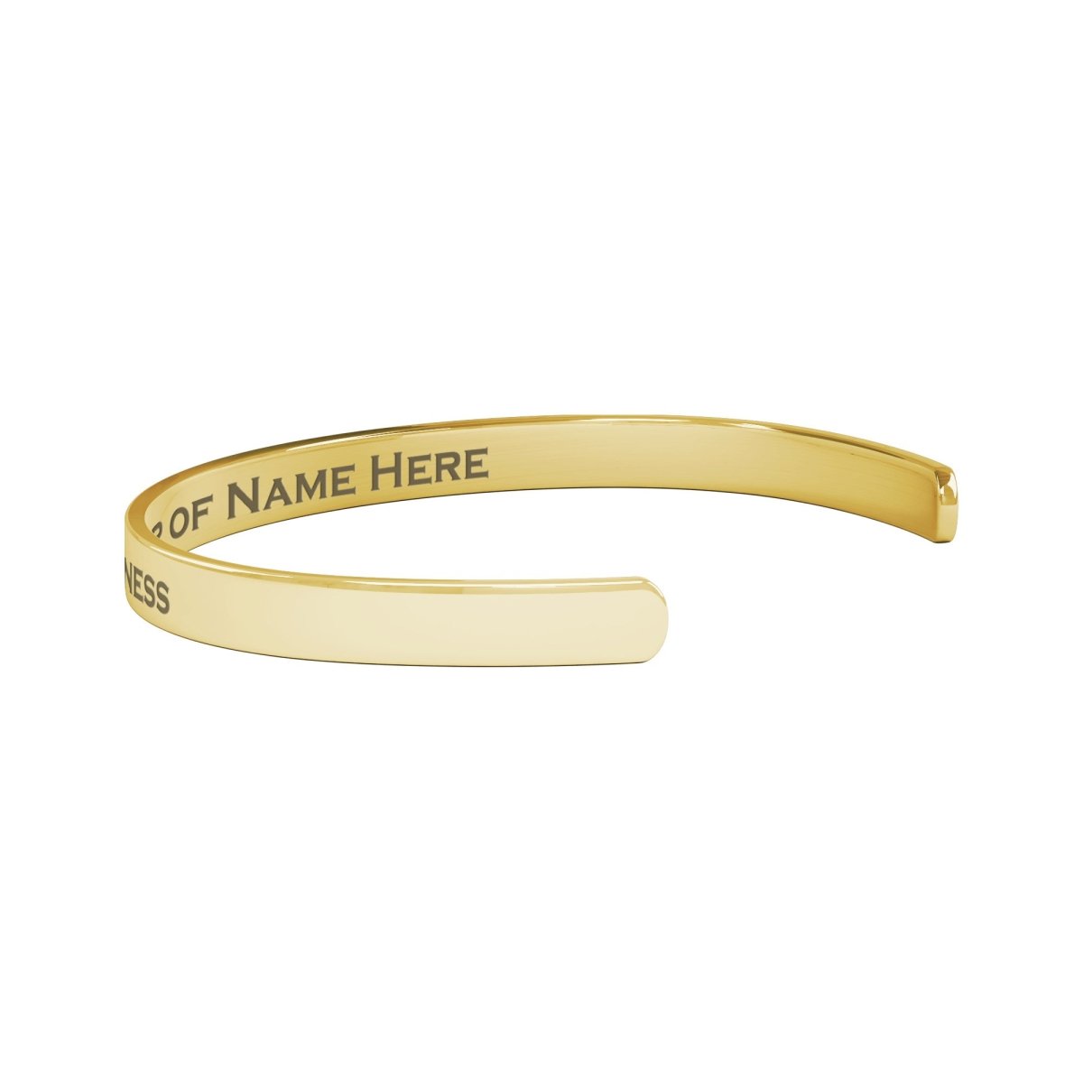 Personalized Bone Cancer Awareness Cuff Bracelet - BluSparkle