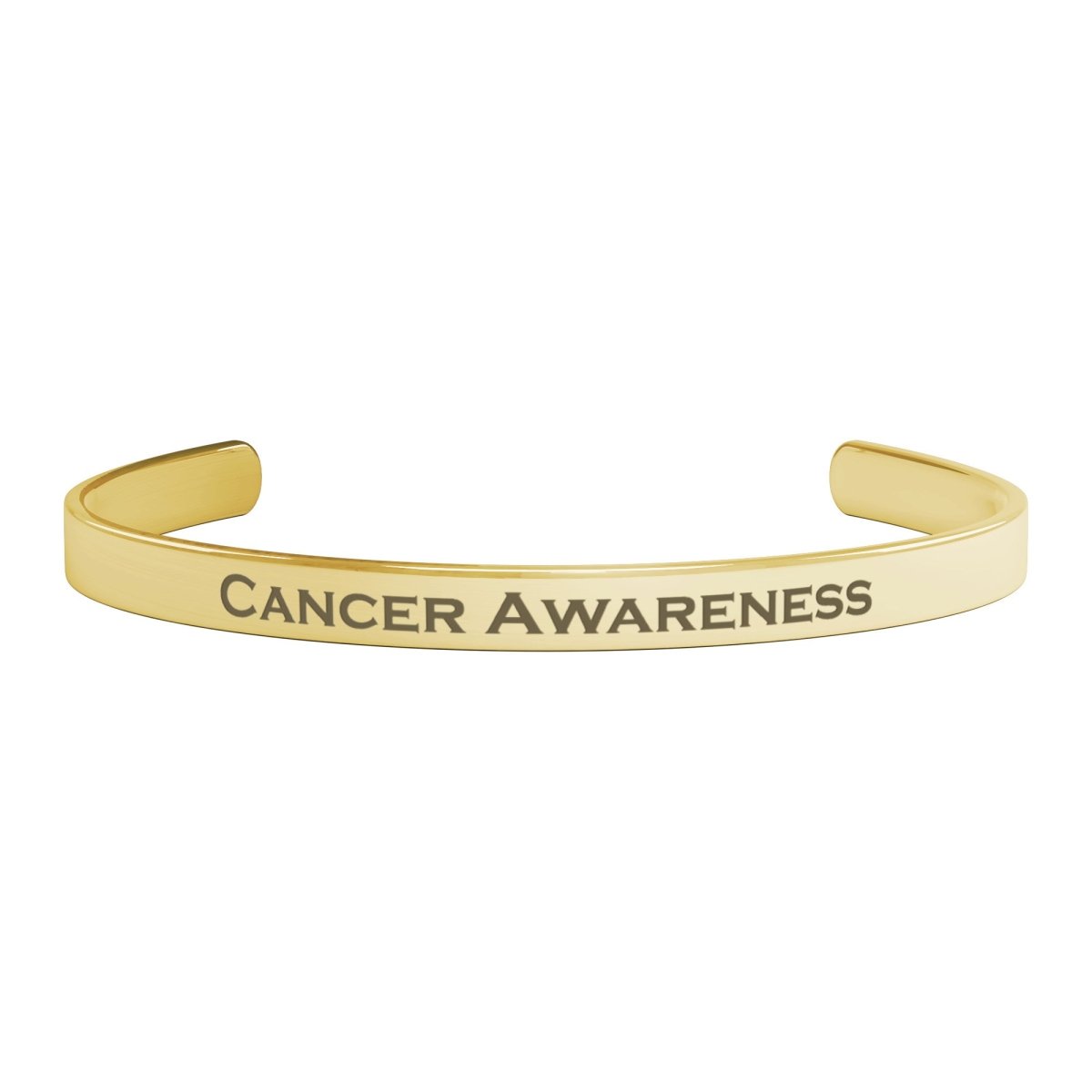 Personalized Cancer Awareness Cuff Bracelet - BluSparkle