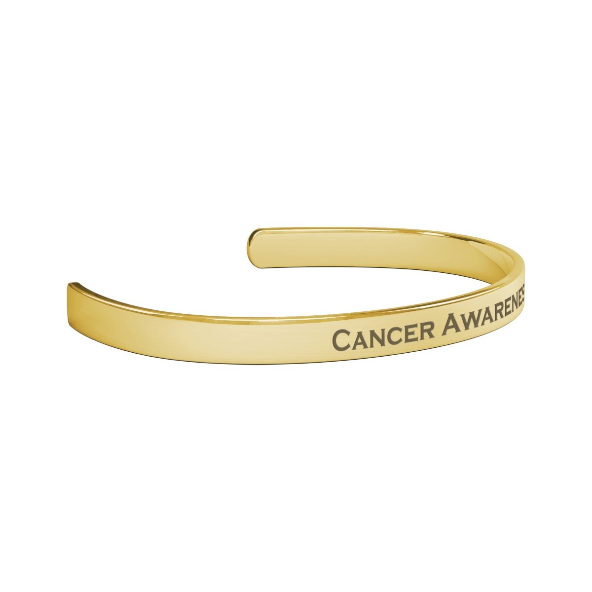 Personalized Cancer Awareness Cuff Bracelet - BluSparkle